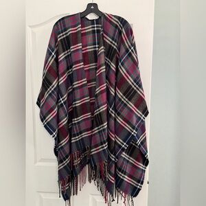 Plaid cape